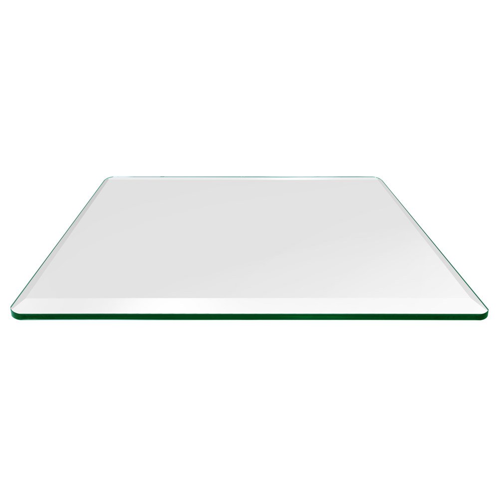 30 " x 60 " Rectangle Glass Table Top Tempered 3/8 " Thick Bevel