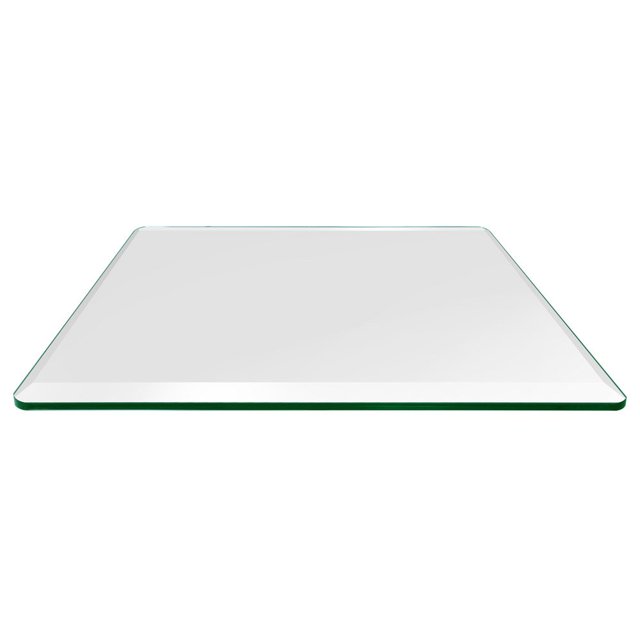 30 " x 60 " Rectangle Glass Table Top Tempered 3/8 " Thick Bevel