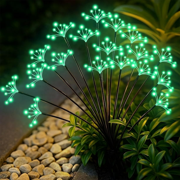 Luces solares para jardín YaaFen, paquete de 2 unidades, impermeables, que se balancean en forma de estrella