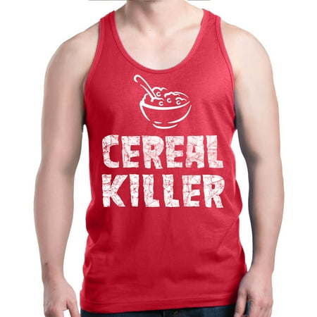 Warthog Tank Killer - Shop4Ever Men's Cereal Killer Breakfast Funny Graphic Tank Top