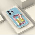 thumbnail image 4 of Destaca con una llamativa funda de teléfono plateada mate con diseño de dibujos animados para iPhone15 Pro Max 14 13 12 Pro 11, 4 of 4