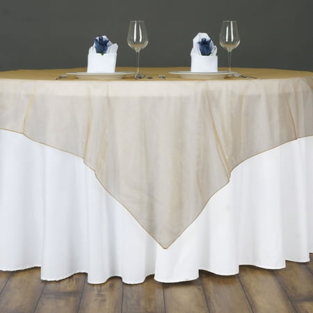 Balsacircle 72x72 Sheer Organza Wedding Table Overlays Balsacircle 72x72 Sheer Organza Wedding Table Overlays Party Linens