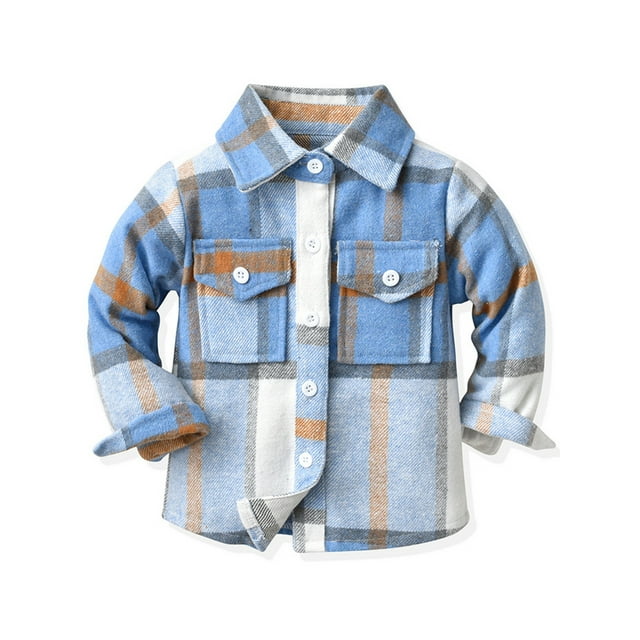 Avamo Veste à Manches Longues à Simple Boutonnage pour Garçon Cardigan à Carreaux d'Automne Bleu Adulte m