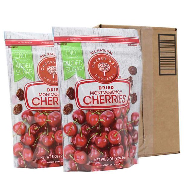 Cherry Bay Orchards NoAddedSugar Dried Montmorency Cherries 8 oz Bag