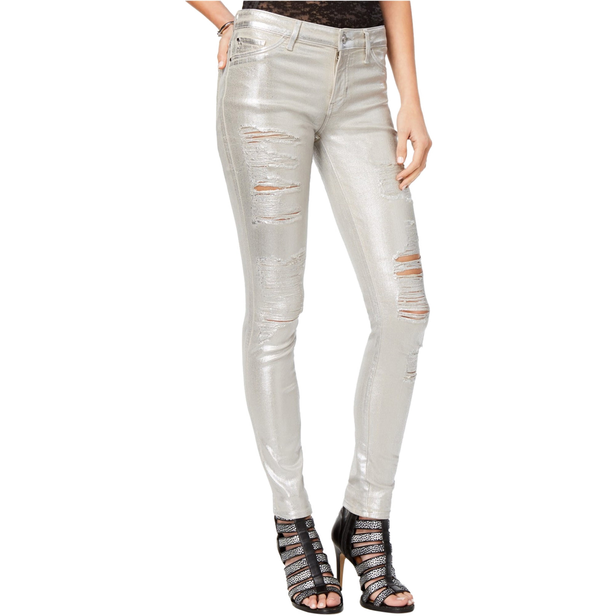 GUESS - Guess Womens Metallic Skinny Fit Jeans - Walmart.com - Walmart.com