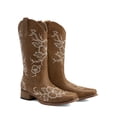 thumbnail image 2 of DREAM PAIRS Women's Mid-Calf Cowboy Boots Classic Embroidered Western Boots with Square Toe Comfortable Chunky Heel Vegan Leather Boots, 2 of 9