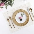 thumbnail image 5 of Caxkun 13 Inch Gold Charger Plates Plastic Plate Chargers for Table Setting Round Peacock Motif Chargers for Dinner Plates Supplies for All Holidays and Parties Set of 24, 5 of 5
