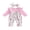Pink, variant on BemeyourBBs Infant Baby Girl Clothes Spring Fall Winter Romper Outfit Bow Houndstooth Printed Long Sleeve Round Neck Bow Front Fake Two-Piece Patchwork Jumpsuit