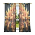 thumbnail image 2 of BZSMCE Window Curtain Panels Fashion Radiant Orange Blossoms Printed 63x42in/63x52in, 2 of 7