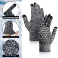 thumbnail image 3 of Winter Knit Touchscreen Gloves Warm Knit Gloves Anti-slip Stretchy Gloves for Men and Women, 3 of 7