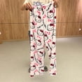 thumbnail image 4 of Pijama de franela de Anime Sanrio para mujer, pantalones flotantes de lana Kawaii en blanco y negro con dibujos animados, moda de otoño, 2023, 4 of 4