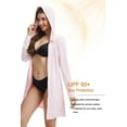 thumbnail image 3 of Women's UPF 50+ Swim Cover Up Sun Protection Hoodie Long Jacket SPF Lightweight Beach Cover Ups for Women Pink 2XL, 3 of 8