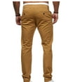 thumbnail image 4 of LoyisViDion Mens Pants Clearance Men'S Casual Button Open Slim Fit Straight Solid Color Trousers Khaki 10(XL), 4 of 5