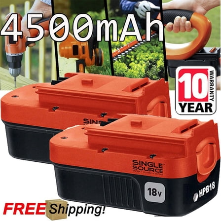 2-Pack 18V for Black and Decker HPB18 18 Volt 4.5Ah Battery HPB18-OPE 244760-00A