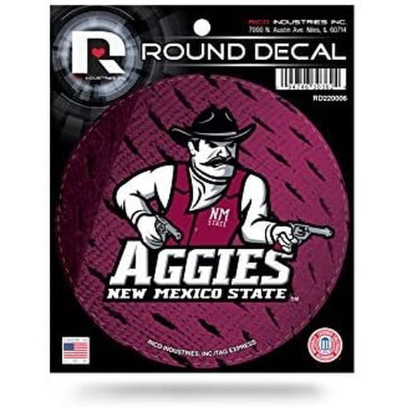 New Mexico State Aggies 4" Round Decal University of