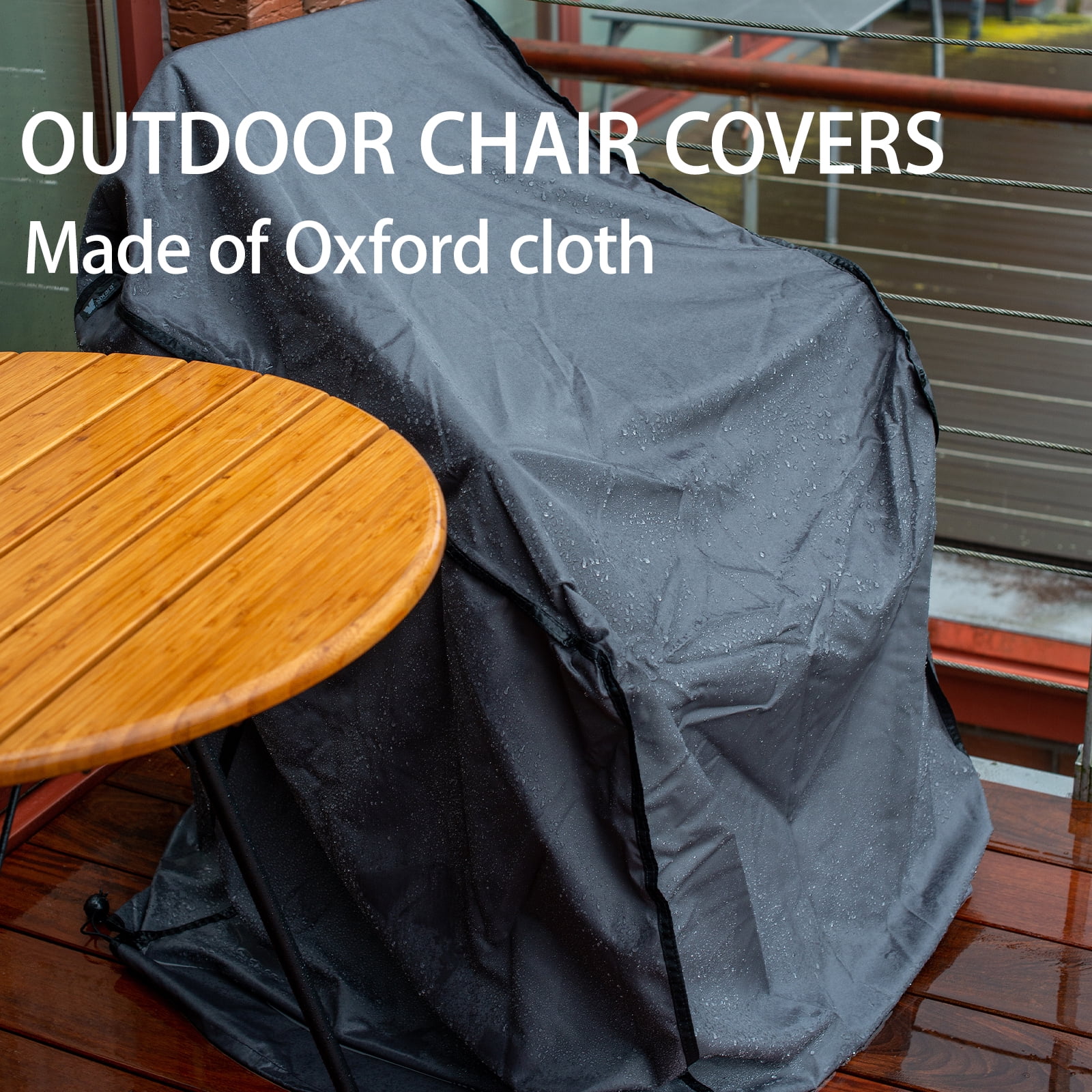 2 Pack Patio Chair Covers Waterproof UV Protection Oxford Outdoor Patio Furniture Covers All Weather Protection for Lawn Chairs Swivel Rocking Chairs Lounge Chair