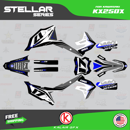Kalair GFX Graphics Kit for Kawasaki KX250X (2021+) Stellar Series Kalair GFX Graphics Kit for Kawasaki KX250X (2021+) Stellar Series