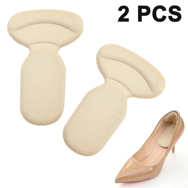 2 Paires d'Insertions de Talon Réutilisables pour Chaussures, Inserts de Coussin de Talon Extra Doux et Collants pour Chaussures pour Femmes, Coussinets de Chaussures Auto-Adhésifs et Absorbant les Chocs