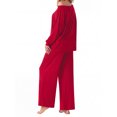 thumbnail image 3 of MINTREUS Women's Pajama Set Long Sleeve Sleepwear Set Soft Two Piece Matching Set with Pockets, 3 of 6