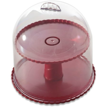 Marble Cake Stand With Dome Nordic Ware 2-Tiered Dessert Stand with Dome Lid, BPA-free and Melamine Free Plastic, 10 Year Warranty, 10.13