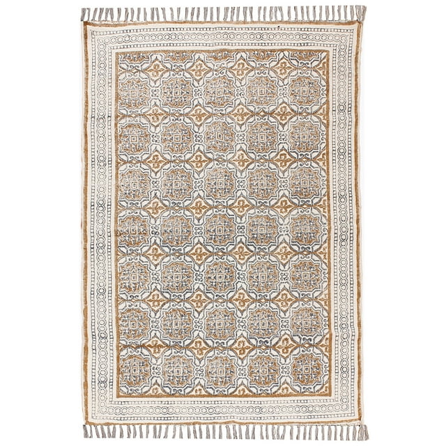 Casavani Hallway Area Rug Yoga Garden area Mat Brown Living Room Carpets 5x7 Feet