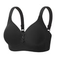 thumbnail image 5 of VISALY Sports Bras for Women Bralettes for Women Full Coverage Support Bras for Older Women Lift No Underwire Seamless T-Shirt Bra Comfortable Lightly Padded No Show Bra Basic Lift Bras Black M, 5 of 6