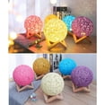 thumbnail image 2 of Rattan Ball Star Table Light,Modern Plaid Wicker Rattan Bedside Lamp USB Adjustable Solid Wood Bedroom Night Light Valentine's Day Birthday, 2 of 8