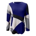 thumbnail image 4 of Blouses for women dressy casual Long Sleeve Polyester Soft Clothing XXL Blue womens blouses, 4 of 5