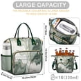 thumbnail image 5 of Large Insulated Lunch Bag Box Women Marble Modern Geometric Flowers Abstract Leakproof Waterproof Leakproof Lunch Box with Multi Pockets Removable Strap for Beach TripsTeacher Mothers Day Christmas Bi, 5 of 7