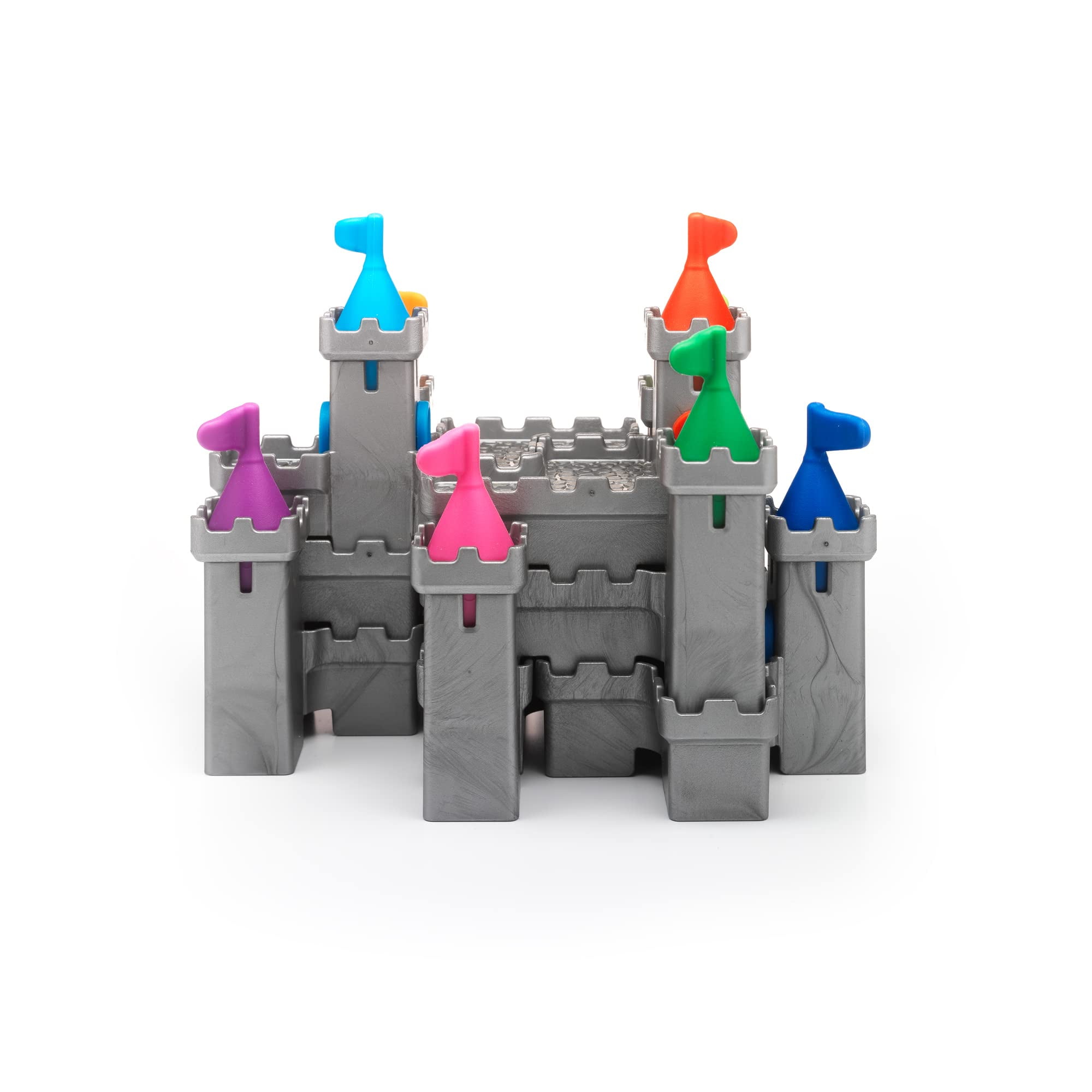 SmartGames Tower Stacks Castle Building Game with 80 Challenges for Ages 8-Adult
