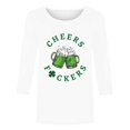 thumbnail image 4 of YanHoo Women 3/4 Sleeve Tunic Tops 3/4 Sleeve T Shirts for Women St Patricks Day Tops Crewneck 3/4 Sleeve Sweatshirts for Teen Kids Summer Sales St Patricks Day 3/4 Length Sleeve Tops, 4 of 5