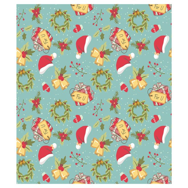 Merry Christmas Santa Hat Pattern Wrapping Paper for Festival Parties Wedding Birthday Xmas Wrap Pack Of 5 19"x27.5" Multicolor