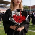 thumbnail image 6 of HaCpiu 2026 Graduation Decor Bear Rose Flower Bouquet, Plush Grad Cap Bear with Artificial Roses, Graduation Season Gift for Classmates, Best Friends, Commencement Keepsake & Grad Gift, 6 of 8