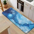 thumbnail image 5 of Blue Marble Pattern Kitchen Rug Mat,Kitchen Runner Rugs Non Skid Washable,Decorative Kitchen Floor Mats for Kitchen,Sink,Laundry,17"x47.2", 5 of 7