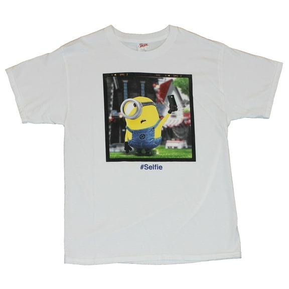 Despicable Me Mens T-Shirt - #selfe Minon taking His Picture Image (Large)