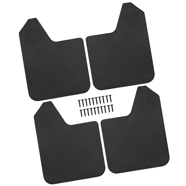 4 piezas de aletas de barro de automóvil universal guardabarros de del vehículo Piezas de reparación resistentes a los rasguños de Negro