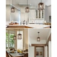 thumbnail image 3 of DEWENWILS 2 Pack Farmhouse Pendant Lighting for Kitchen Island, Wood and Metal Hanging Light Fixture for Dining Room, Adjustable Height, 3 of 8