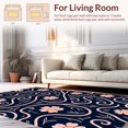 thumbnail image 2 of ODIKA 6' x 9' Machine Washable Non-Slip Area Rug, Paisley Flower High Traffic Rug, Blue, 409141, 2 of 7