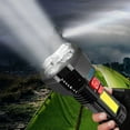 thumbnail image 1 of Linterna portátil recargable | Reflector LED súper brillante de mano | 5 mechas T900 | 450 m de largo alcance | Carga rápida USB | Resistente al agua IPX7 | 4 modos de luz | Patrulla al aire libre |, 1 of 7
