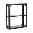 thumbnail image 4 of Kate and Laurel Dahl Modern Mango Wood Tiered Wall Shelf, 18 x 7 x 22, Black, Decorative Over the Toilet Shelf for Use as Bathroom Storage or Living Room Display Shelving, 4 of 9