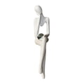 thumbnail image 2 of Estatua de Moderno de 3 Piezas, Escultura de Estatuilla de Resina, Artesanías Coleccionables para El Escritorio Del Hogar, Librería, Decoraci Blanco Macarena Figura Pensador abstracto, 2 of 8