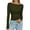 Army Green, variant on PRETTYGARDEN Long Sleeve Shirts for Women Fall Boat Neck Ribbed Knit Ruched Fitted Going Out Tops Casual Basic Tees