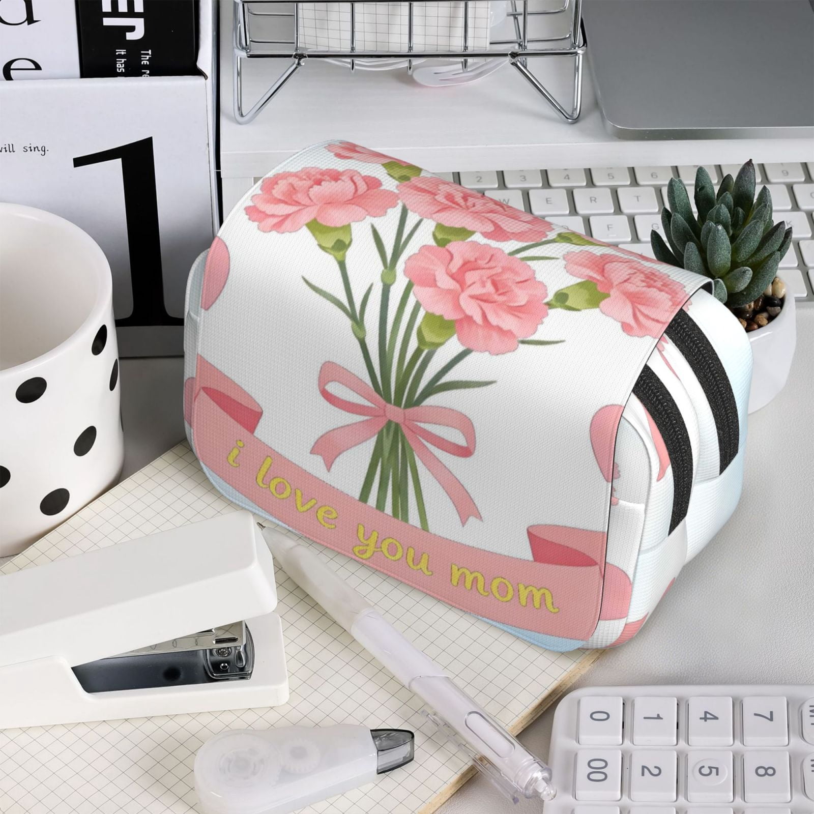 Large-Capacity Flip-Top Double-Layer Pencil Case, Multi-Functional Pocket Pen Case, Durable Stationery Organizer Happy Mother'S Day I Love You Mom (3)