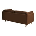 thumbnail image 6 of Creative Co-Op Atley Modern Upholstered High Sided Sofa with Solid Wood Legs, Vintage Brown, 6 of 9