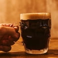 thumbnail image 5 of Jarra de cerveza con hoyuelos de estilo alemán, diseño clásico con vidrio transparente y asa grande, ideal para servir porciones generosas de cervezas lager u otras cervezas, 18 oz, sin plomo, apta, 5 of 5