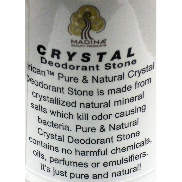 Madina African Pure & Natural Deodorant Stone [2-Pack - Clear - 4.25 oz.] -