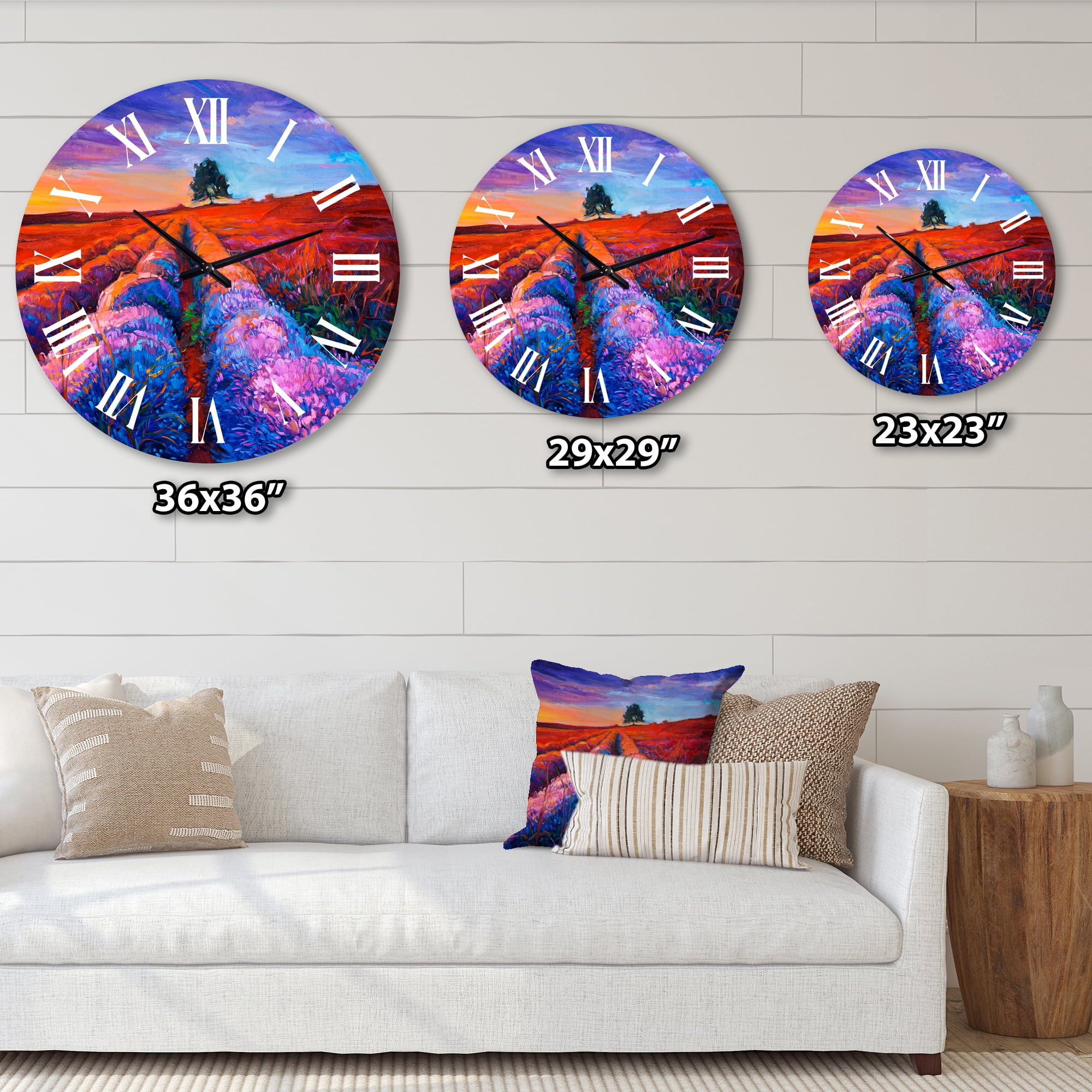 Designart 1 in Quartz Farmhouse Wall Clock