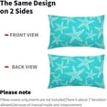 thumbnail image 4 of Aqua Turquoise Starfish Ocean Lumbar Pillow Covers 12X20 Inch Summer Nautical Coastal Beach Teal Decorative Pillow Cases Set of 2 Throw Pillows Seasonal Home Decor For Sofa Couch Cushion Outdoor, 4 of 6