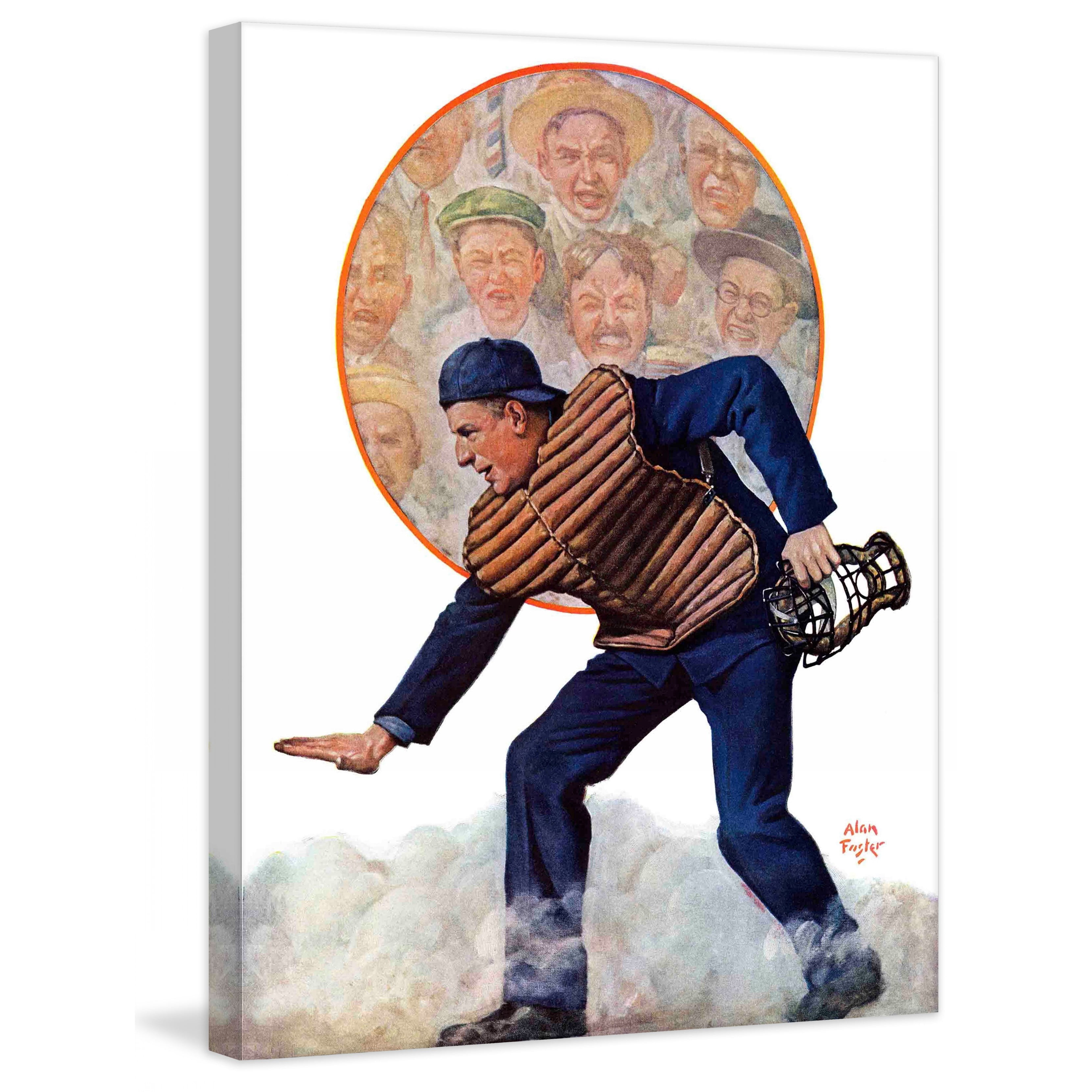 Marmont Hill Safe at the Plate by Alan Foster Painting Print on Canvas