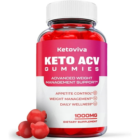 (1 Pack) Ketoviva Keto ACV Gummies - Supplement for Weight Loss - Energy & Focus Boosting Dietary Supplements for Weight Management & Metabolism - Fat Burn - 60 Gummies
